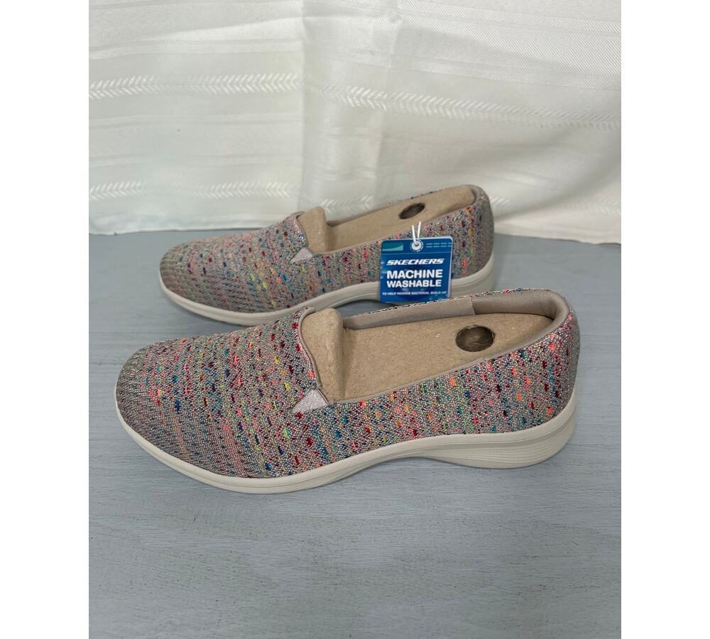Skechers Relaxed Fit New Cool Sweet Horizons Slip Ons Taupe Multi 7.5